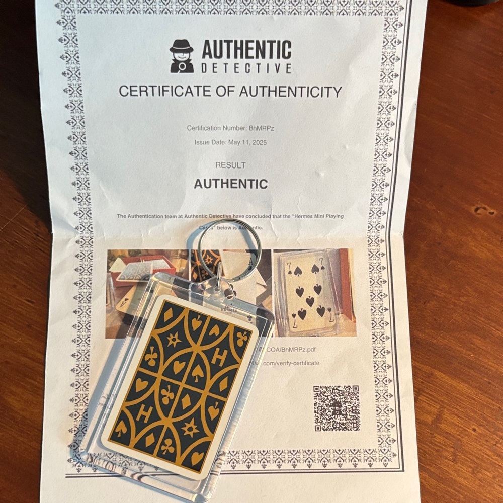 Rare Hermes miniature card Keychain